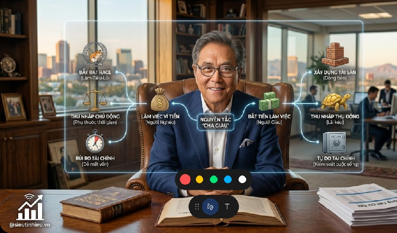 BÀI HỌC TỪ ROBERT KIYOSAKI: ĐỪNG LÀM VIỆC VÌ TIỀN, HÃY BẮT TIỀN LÀM VIỆC CHO BẠN